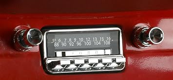 Detroit Radio Motor 2 with Chrome Knobs Compatible with Ford Mustang, Falcon, Ranchero