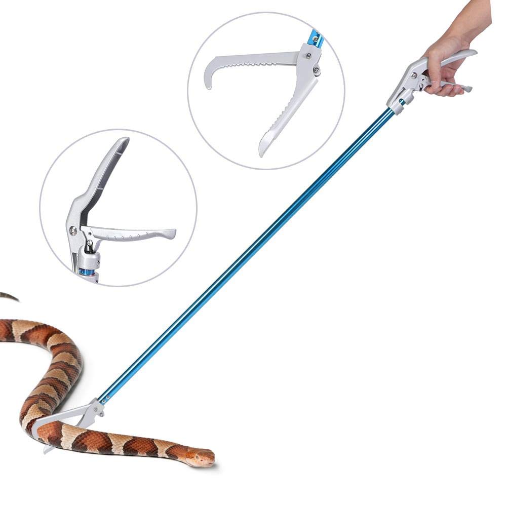 Pinza para Reptiles, Pinza para Serpientes, Pinza para Serpientes de Aluminio, Resistente(Blue, 120cm)