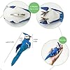 LWINGFLYER 6PCS Clip On Artificial Birds Realistic Blue Jay 5.5Inch Foam Feather Bird for Christmas Tree Ornaments Wreath Crafts Flower Arrangements Home Party Decor #1