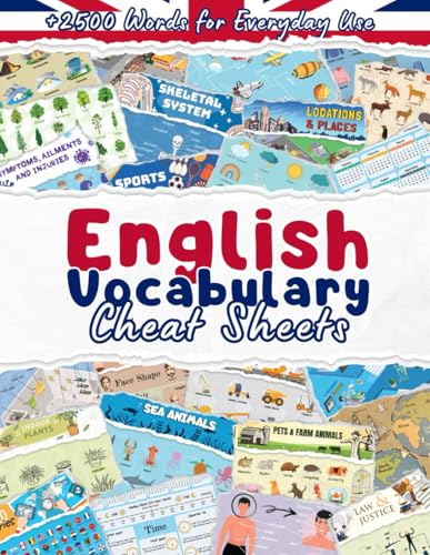 English Vocabulary Cheat Sheets: +2500 English Words for Everyday Use