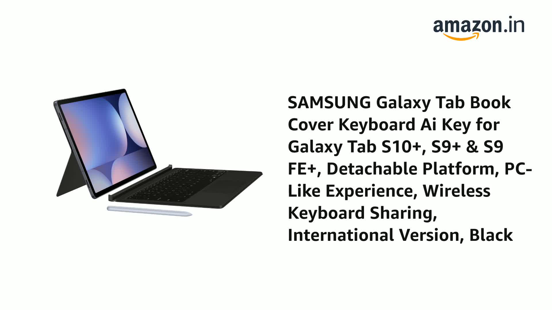 SAMSUNG Galaxy Tab Book Cover Keyboard Ai Key for Galaxy Tab S10+