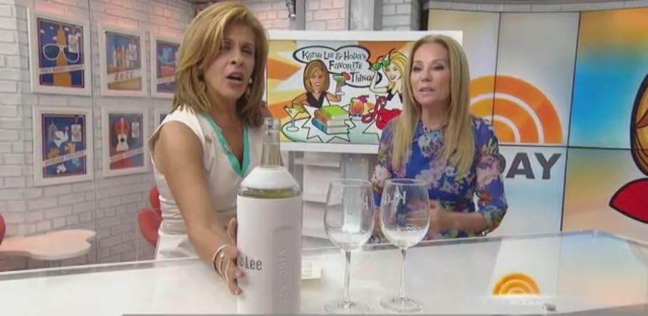 Vinglacé Wine Bottle Chiller Gift Set- Portable Stainless Steel Wine Cooler with 2 Stemless Wine Glasses, White - Image 8