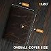 ELIZO Leather Journal Refillable Notebook Cover (Full Grain Leather) Writing Travel Blank Spiral A5 Planner Cover Agenda Bullet Diary