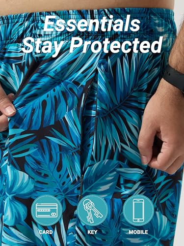 Arcweg Mens Big and Tall Swim Trunks with Mesh Liner 9 inch Plus Size Quick Dry Bathing Suits Swim Shorts for Men 1X-6X — view 4
