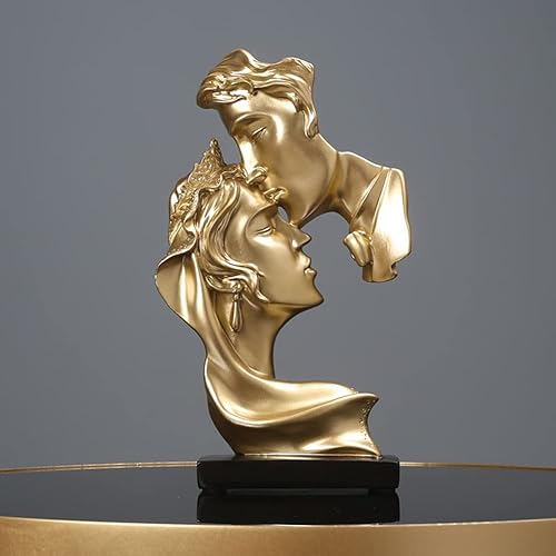 Miniatura 3 de Escultura de beso para parejas, arte abstracto, escultura de pareja, decoración de estatua de resina, estatua romántica utilizada para decoración