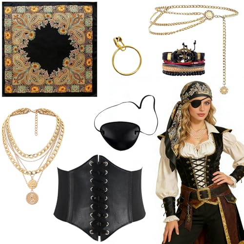 MINGJAY Accesorios para Disfraces de Piratas,Juego de