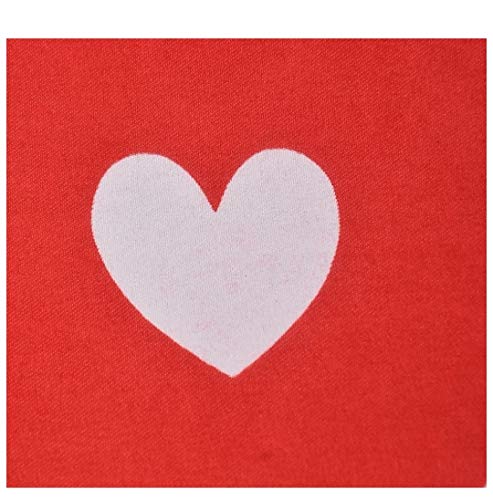 Image of Prime Collection 225 TC Cotton-Blend Fabric Single Sized(90x60) Inch 1 Bedsheet with 1 Pillow Covers - Single Bedsheet for Single Bed (Red Heart)