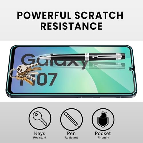 Image of FIRST MART Military Grade Gorilla Tempered Glass Compatible For Samsung Galaxy M07 5G (6.7 Inches) With Easy Installation Kit for Smartphone| Edge To Edge Coverage | Black, Pack of 2