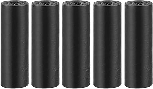 Miniatura 1 de ALIBRAHIM Bolsas de basura pequeñas de 5 litros, 150 bolsas de basura para cocina, oficina, baño, apto para cubos de basura de 4 a 8 litros, 17.7 x