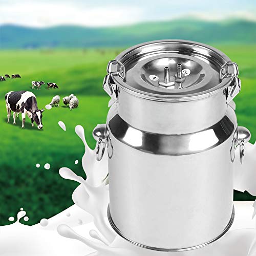 5L Dojarka Kóz, Elektryczna Dojarka Próżniowa ze Stali Nierdzewnej z Pompą Próżniowo-impulsową 2 Kubki Udojowe(Wtyczka UE)