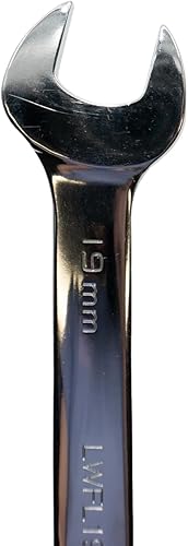 Miniatura 5 de AGS Llave de línea de freno de tuerca de trinquete métrica, flexible abierta, 0.748 in - para freno, combustible, líneas de tranmisión y cables