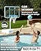 Dunn-Rite Splash & Shoot Pool Basketball Hoop, Adjustable Height Backboard – 200lbs Water-Filled Base, Stainless Steel Rim & Waterproof Basketball, Made in USA, Clear Aqua
