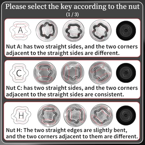 Image of A-Wheel Locking Nut Key Compatible with Toyota Models, Lexus, Tacoma, Wheel Lock Nut Socket Adapter, Anti-Theft Lug Removal Tool, Socket Remover Repair Tool