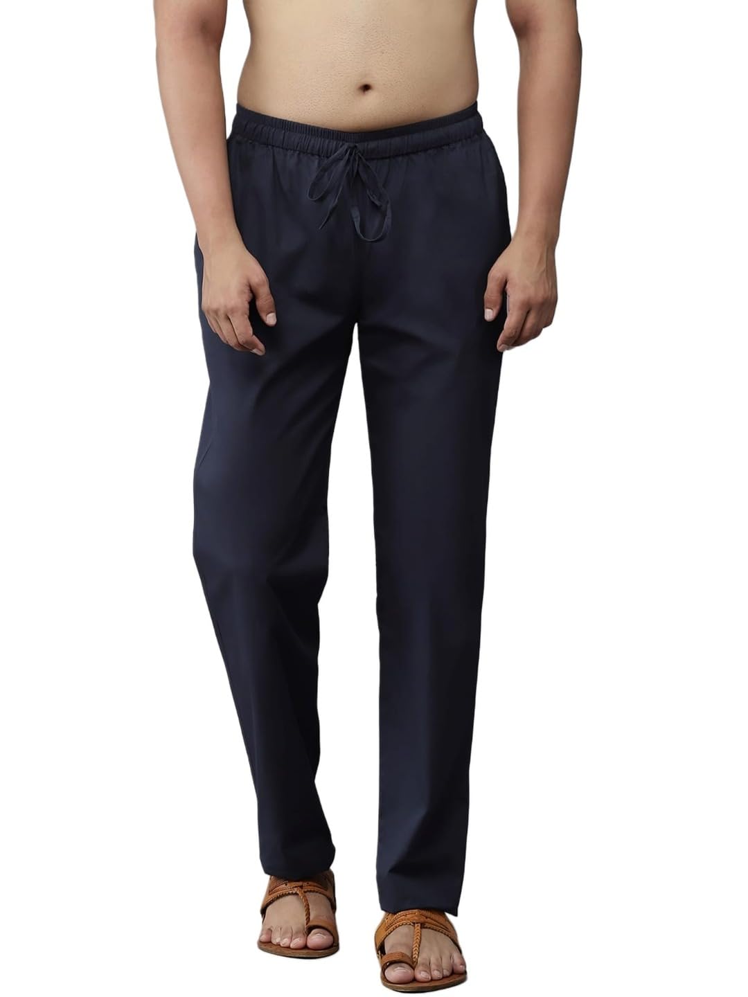 ms multi shades Men Solid Trouser Style Pyjamas, has an Elasticated Waistband, Two Side Pockets-picture-19