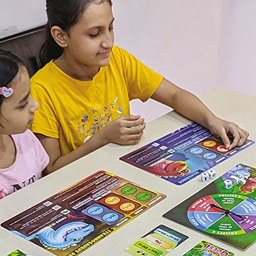 Image of Luma World Add Life To Learning Dino Quest Stem Educational Brain Game For Kids 8+ Years To Learn Math, Measurements, Units, Race And Chase Strategy To Collect Tokens, 4 Dinosaur Characters