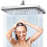 weiclianhp Regendusche duschkopf 12 Zoll, Duschkopf Regendusche Edelstahl 304 Quadrat, Kopfbrause Gebürstetes Chrom-Finish, Selbstreinigende Duschbrause Regendusche Installierbar an der Wand