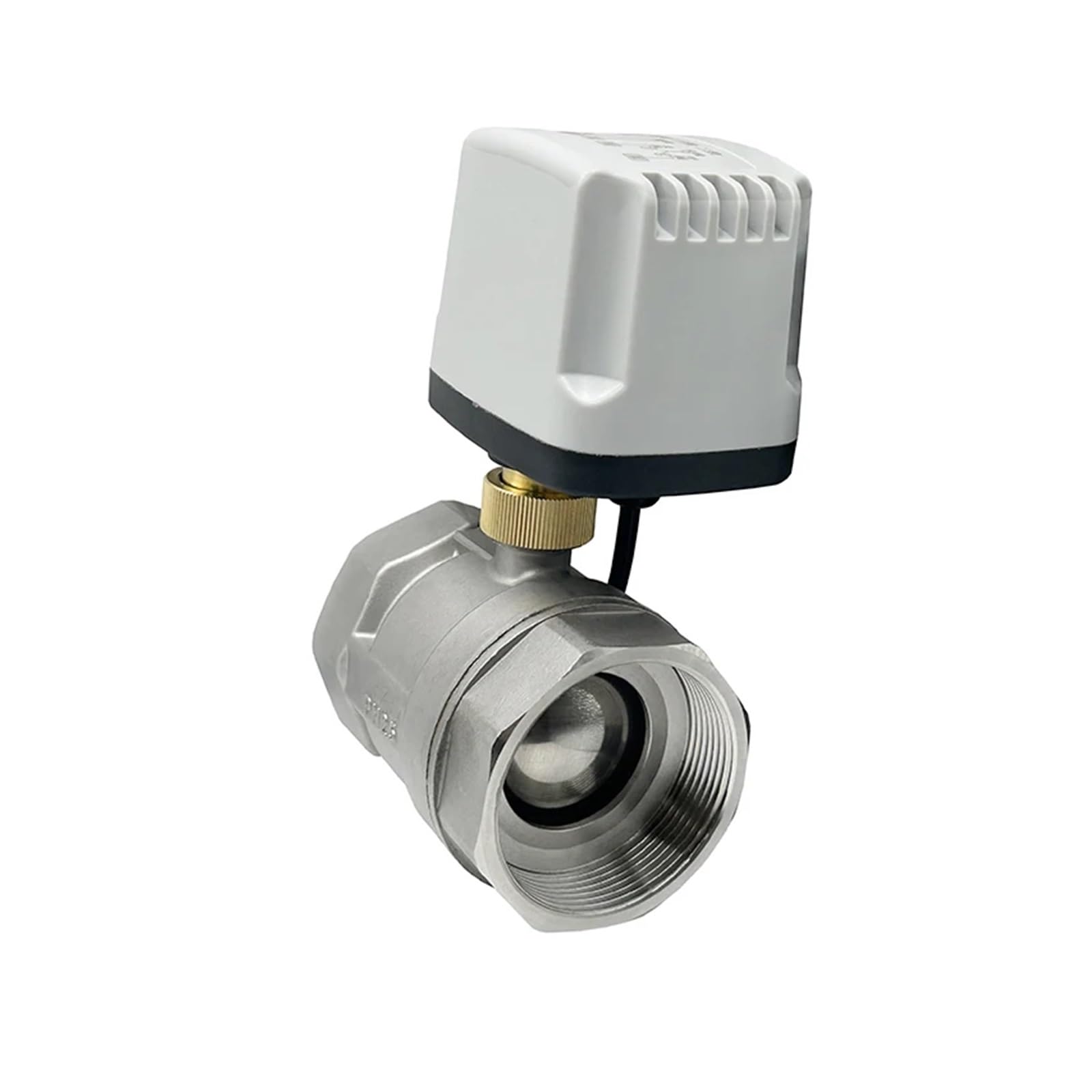 Valve motorisée Vanne à boisseau sphérique motorisée IP65 en acier inoxydable 304 de 1-1/2 po, 220 V, 12 V, 24 V, 3 fils, 2 commandes(220VAC_CR02)