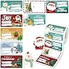 500 etiquetas de regalo de Navidad, calcomanías de Papá Noel, autoadhesivas, caricaturas, Navidad, festival, decoración de vacaciones (nuevo)