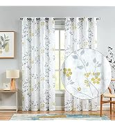 Beauoop Verdunkelungsvorhänge 2er Set – Blickdicht, Farbverlauf Mit Geometrischem Muster, 132x175 Cm (BxH)