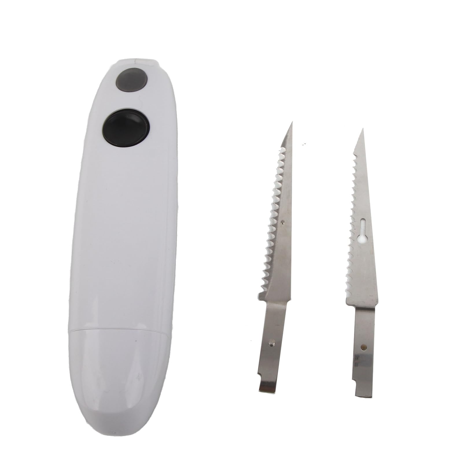 RASTKY Cordless Electric Kitchen Tool Lightweight Ergonomic Handle Stainless Steel Vane/Wing for Easy Meat Carving White 21 X 5 X 5cm