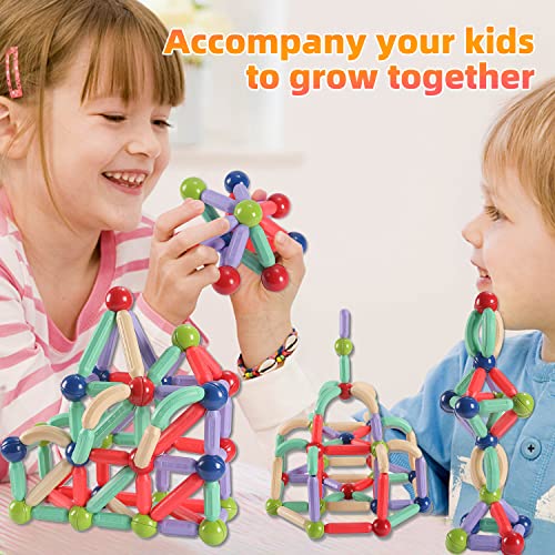 Millbill Magnetic Building Sticks Blocks Toys,42Pcs Magnetic Balls And Rods Set,Stem Educational Learning Construction Toys Gift For Age 3+ Year Old,Montessori Toys For Toddlers Gifts #TOP5