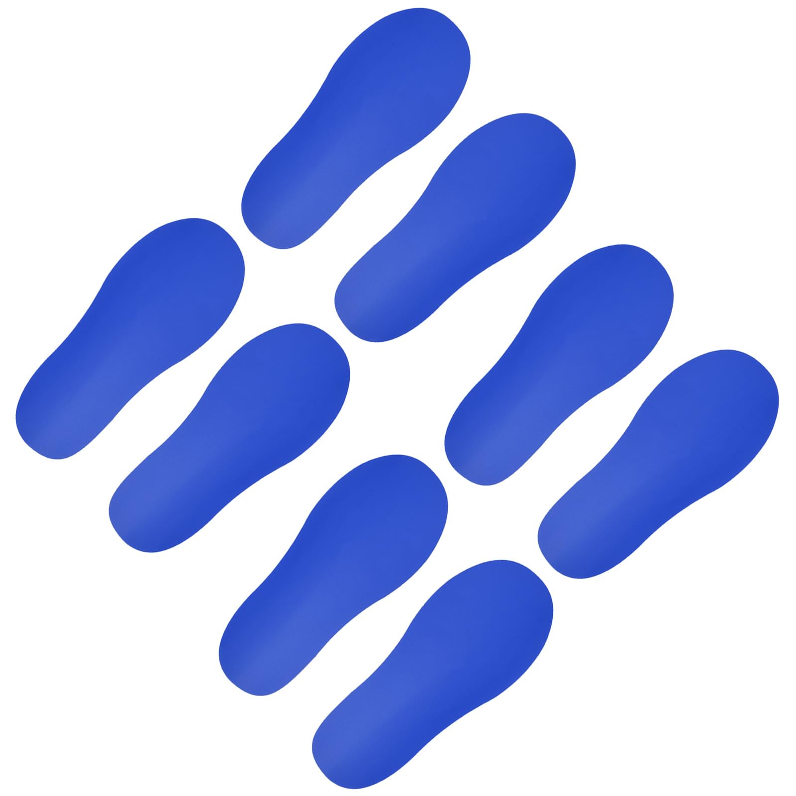 YOKIVE 4 Pair Footprint Floor Stickers, PVC Shoes Footprints Floor Step Stair Applique Stickers for Classroom, Office Decor, Stair, Steps, Room (Blue, 9.8x3.8-inch)