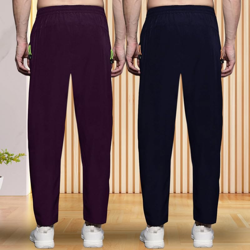 Image of Pinkmint Combo Track Pant for Men Soild with Pocket Active Wear ll Gym Wear (Pack of 2)