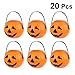 Produktbild NUOBESTY 20 Stück Halloween Kürbis Eimer Kunststoff Mini Süßigkeiten Kürbis Eimer Container Geschenkbox Süßes oder Saures Beutel für Halloween Party Geburtstag Gefälligkeiten 7cm