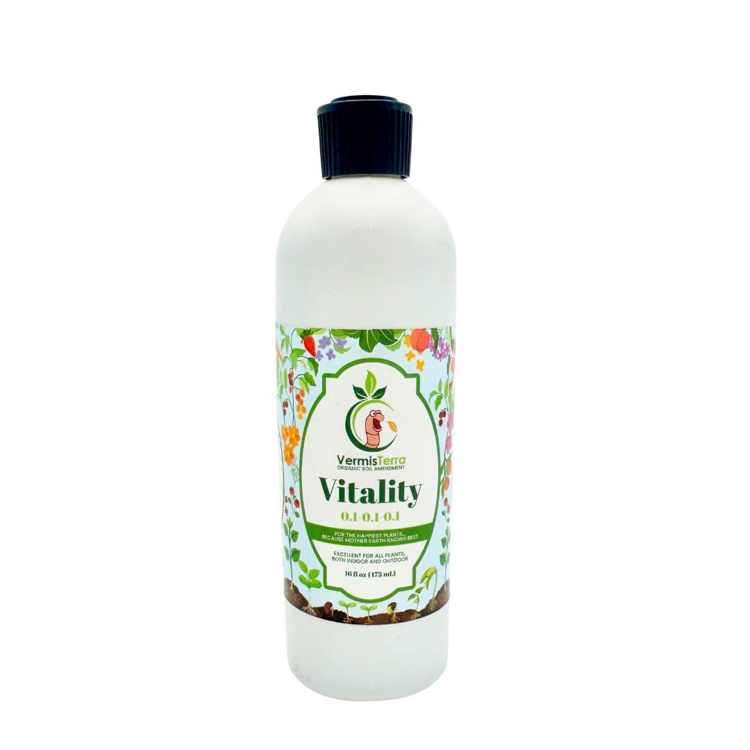 VermisTerra Vitality 16 oz - Fertilizante Orgánico Líquido para Plantas