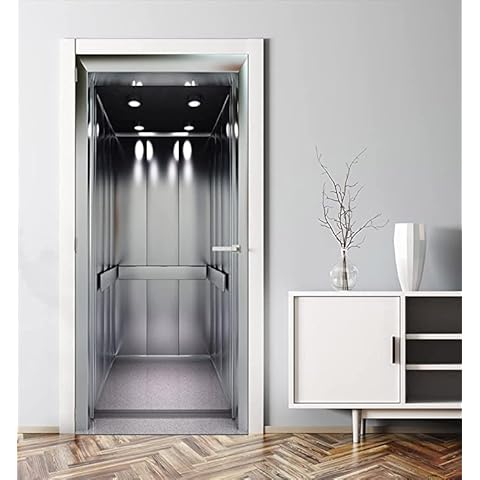 VIRANDA Türtapete Selbstklebend TürPoster - ELEVATOR - 3D Türaufkleber Türfolie für Schlafzimmer Gang Tür verschönern deko 77x200cm Cover