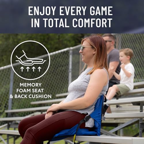 Everlasting Comfort Stadium Seats with Back Support - Adjustable Memory Foam Bleacher Chairs with Back and Cushion, Portable, Easy Folding Stadium Seat Cushion with Storage Pocket - image 4