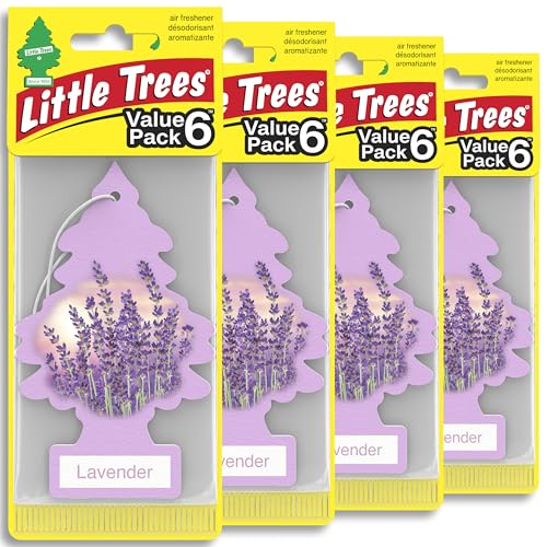 LITTLE TREES Car Air Freshener | Hanging Tree Provides Long Lasting Scent for Auto and Home | 24 Air Fresheners |Lavender