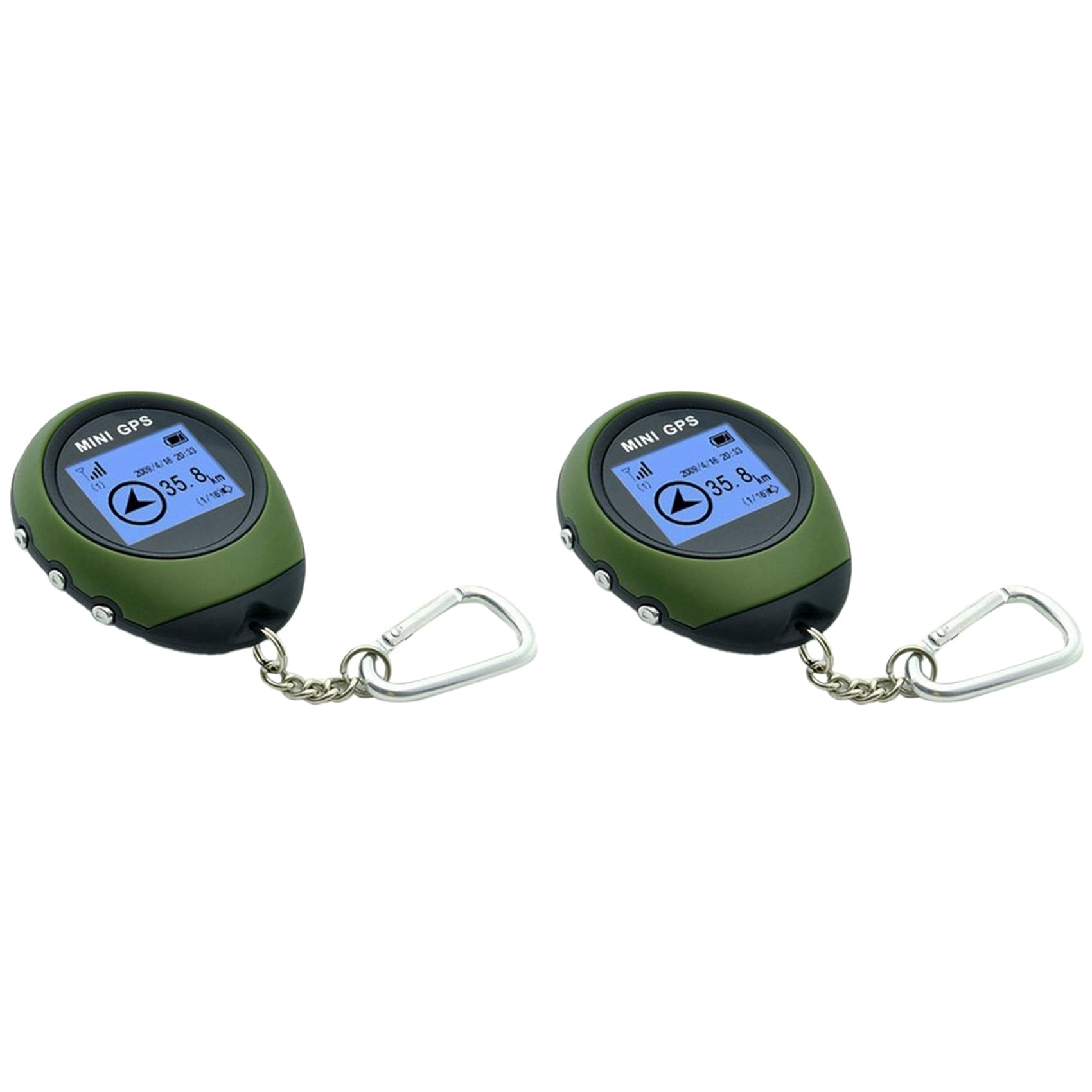 Jnchdghwa Dark Green 2X Mini Gps Navigation Receiver Tracker Logger Usb Rechargeable Handheld Location Finder Tracking For Traveler