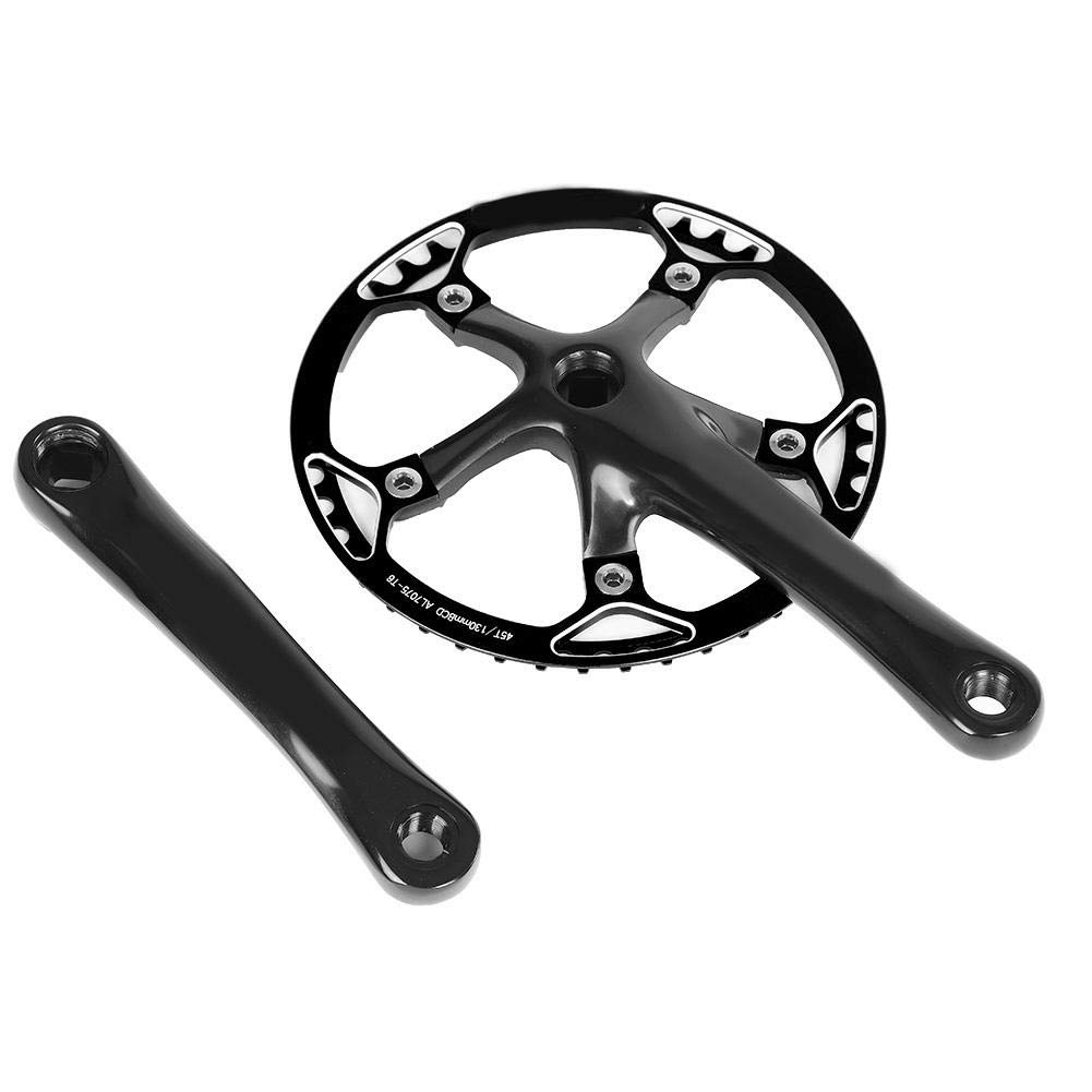 Tbest Set Guarnitura Singola velocità, Guarnitura Bici Guarnitura Bici 170Mm Forcella Bici Bicicletta Montagna MTB 45T / 47T