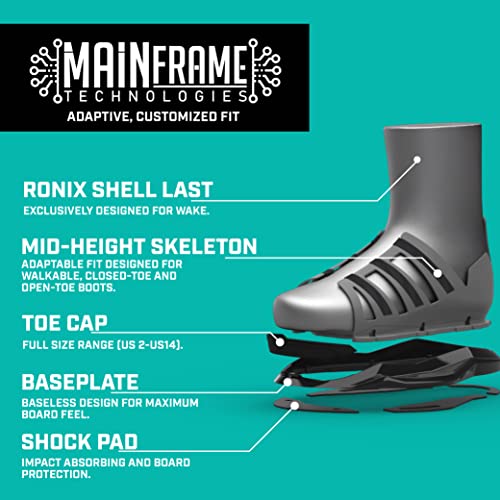 Ronix District Stage 2 Wakeboard Boots, White/Black, 10.5-14.5 #TOP3