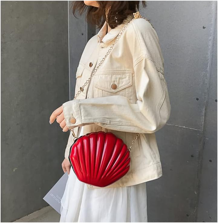 AIBEARTY Cute Seashell Shape Crossbody Purse Small Shoulder Bag with Chain for Women Little Girls - Image 7