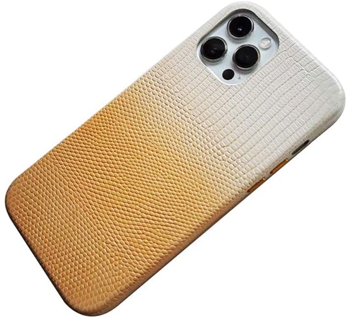Coque en cuir iPhone 12 Pro Max motif lézard chic et protection antichoc