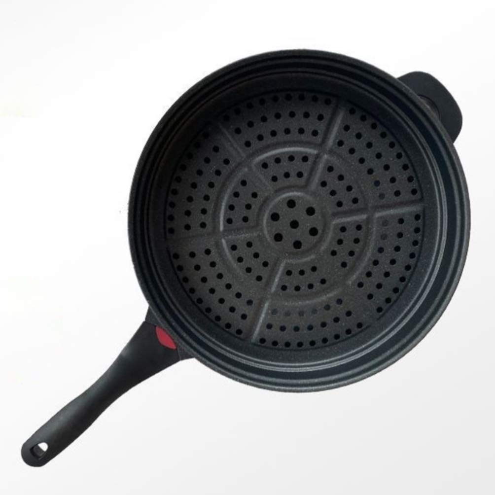Cabilock Supporto Pulire Nero Antiaderente Pietra in Vaporiera per Facile Accessorio Essenziale al Cottura Vapore da Cucina Tamales ed Uova