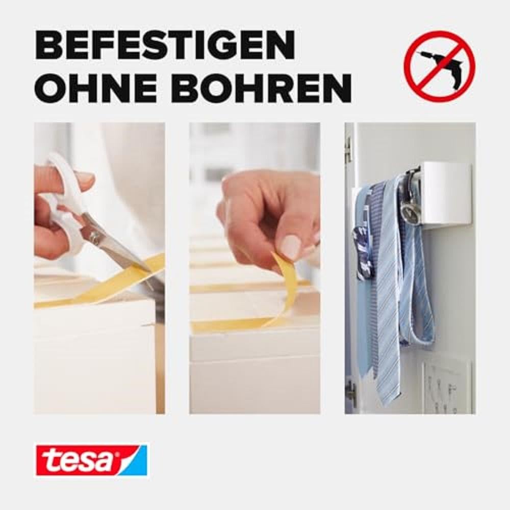 Tesa Powerbond INDOOR - Nastro di montaggio biadesivo per interni - adesivo forte su entrambi i lati, per un montaggio permanente - 5 m (Confezione da 2)