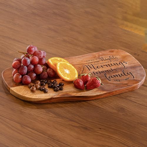 Image of Sheesham Wooden Cheese Board Platter for Serving,Chopping & Cutting|Handcrafted Wooden Plate for Vegetables, Fruits & Cheese|Gift for Birthday, Housewarming & Wedding17 x8.5-Large