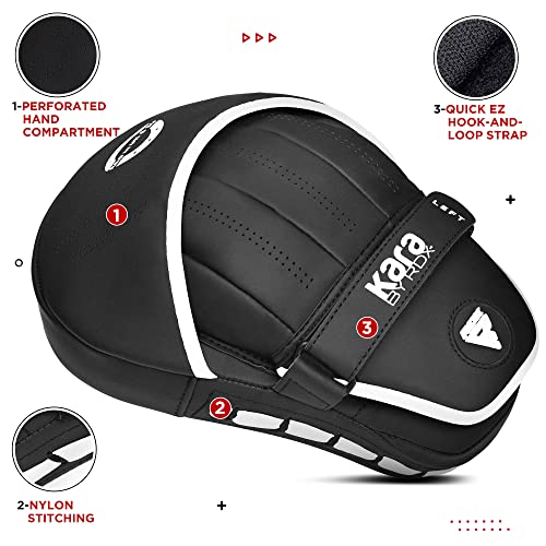 Rdx Kids Boxing Pads And Gloves Set, Maya Hide Leather Kara Junior Hook And Jab Curved Focus Mitts Punching Gloves For Mma #TOP3
