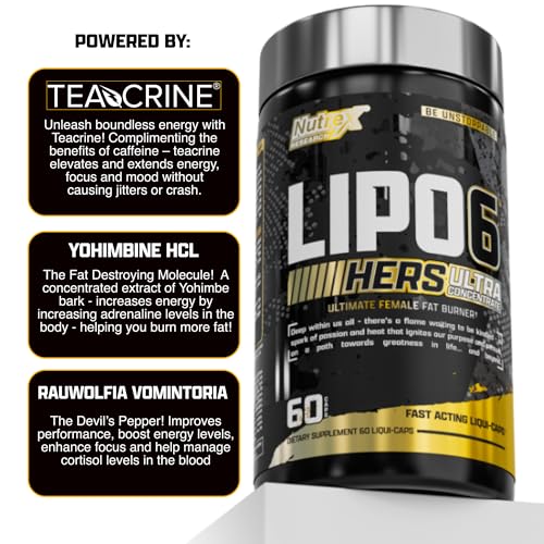 Nutrex Research B06ZYJVKJ1 Lipo-6 Black Hers Ultra Concentrate | Weight Loss Pills For Women | Fat Burner thumb #2