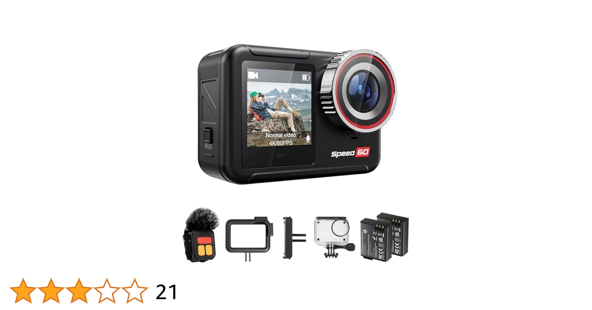 【新品/未使用品】Hiicam speed60 防水 アクションカメラ 4K Amazon | Hiicam Speed60 4kアクションカメラ ウェアラブル