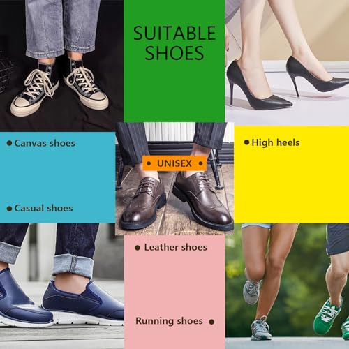 Image of Back of Heel Cushion Pads, 4Pcs Mesh Adhesive Heel Grips Inserts for Boots, Loose Shoes Too Big, Reusable Heel Guards Liners for Women Men, Anti Blister Shoe Liners Heel Protectors