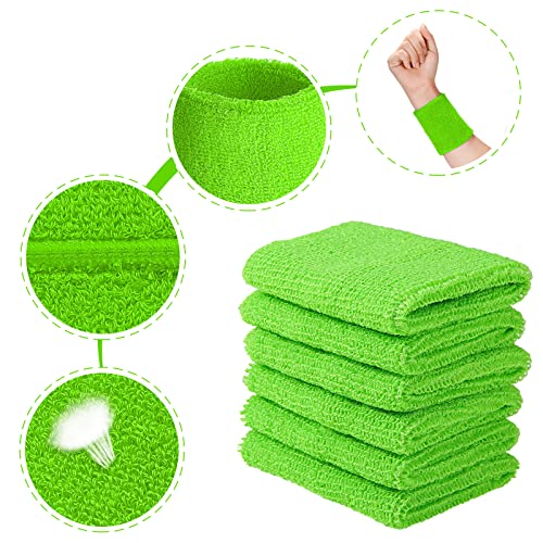 Image of Willbond Wrist Sweatbands, Sports Sweatbands for Competition, Sweat Absorbent, for Basketball, Tennis, Football, Running and Work (Pack of 6)