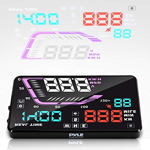 Heads Up Display HUD Screen - Universal 5.5’’ Car Head-Up Windshield Display w/Multi-Color