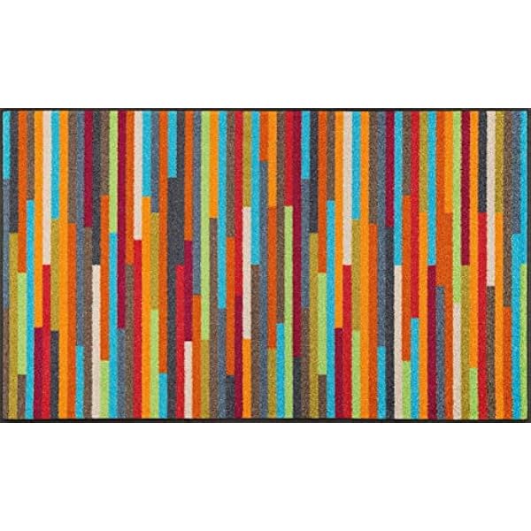 wash dry deurmat Mikado Stripes, 75x120 cm, binnen en buiten, wasbaar, kleurrijk