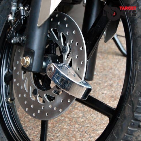 Target Alarmed Motorbike Disc Lock With Free Handy Pouch - Motorcycle Security Disc Lock