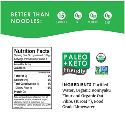 Better Than Noodles Certified Organic. Vegan, Gluten-Free, Non-Gmo, Konjac Noodles 14 Ounces (6 Pack) #TOP2