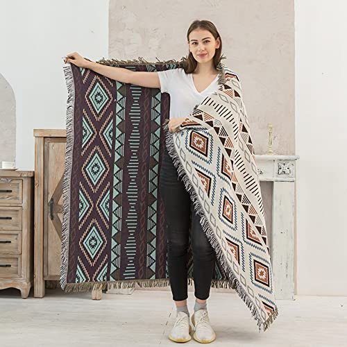 Image of Lqprom Aztec Southwestern Throw Blanket,Native American Cover 71 inchx91 inch